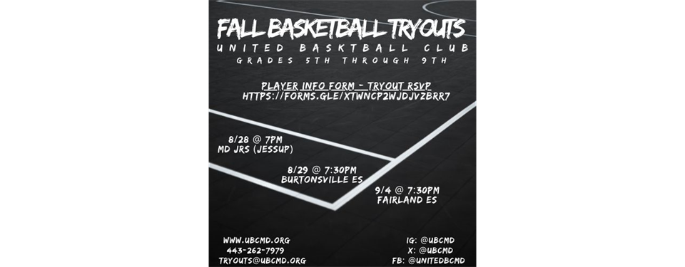 TRYOUTS - FALL 2024